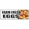 Signmission FARM FRESH EGGS BANNER SIGN organic range free milk dairy cheese brown B-72 Farm Fresh Eggs - alternate 1